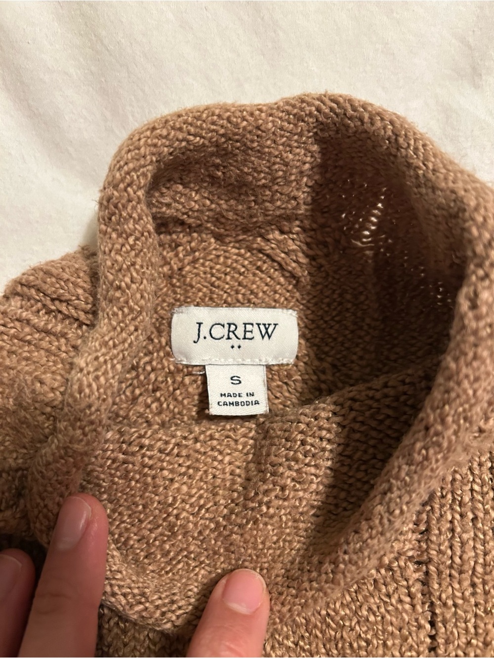 J. Crew Knit Crewneck Sweater - Camel Brown
